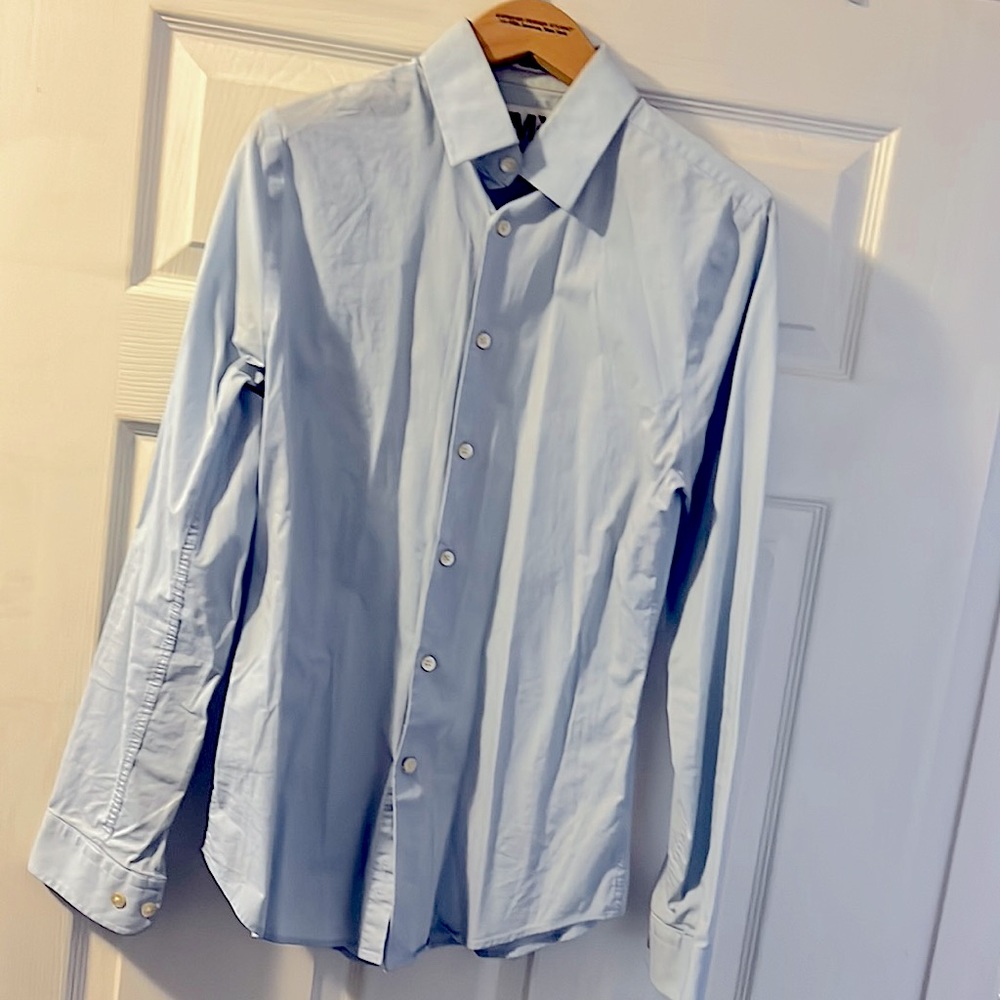 Light blue Long sleeve Button up Work shirt